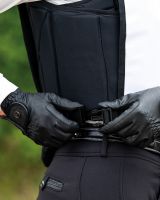 Number bib with zipper