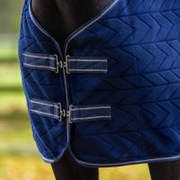 Fleece rug Embossed with detachable neck