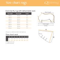 Exercise fly rug with detachable neck