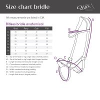 Bitless bridle Anatomical incl. reins