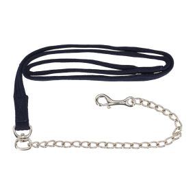 Lead rope with chain soft Navy 2.00m