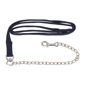 Lead rope with chain soft Navy 2.00m