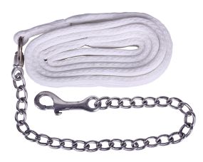 Lead rope with chain soft White 2m