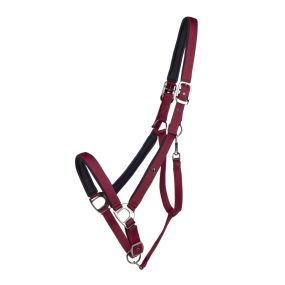 Head collar Deluxe draft horse Burgundy XXFull