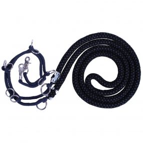 Lunging rope luxury Blue/black XL