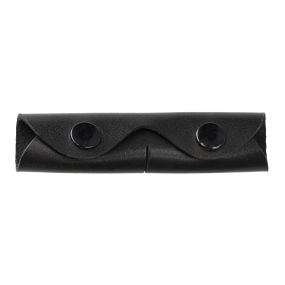 Curb chain protector leather Black
