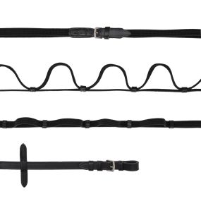 Hunter rein with loops Black Full