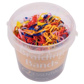 Rubber braiding bands wide Mix colours 200gr