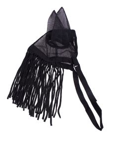Anti-fly fringe with ears Black Extra full