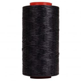 Plaiting thread waxed Black