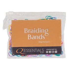 Rubber braiding bands Mix colours 50gr