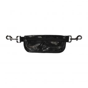 Clip-on waist bag Croco Black