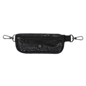 Clip-on waist bag Croco Black