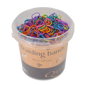 Rubber braiding bands Mix colours 200gr