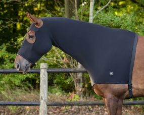 Elastic neckprotector with zipper Black L