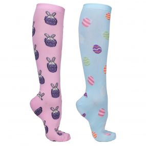 Knee stockings Easter (2-pack) Pink/blue 39-42