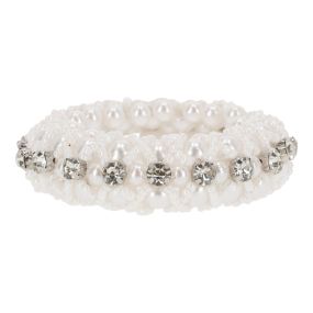 Hair scrunchie Diamond White