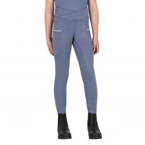 Riding tights Aubree Junior leg grip Misty blue 176